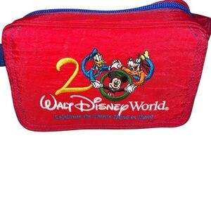 EUC Vintage Disney Walt Disney World Kids Red Blue Fannypack Bag Adjustable